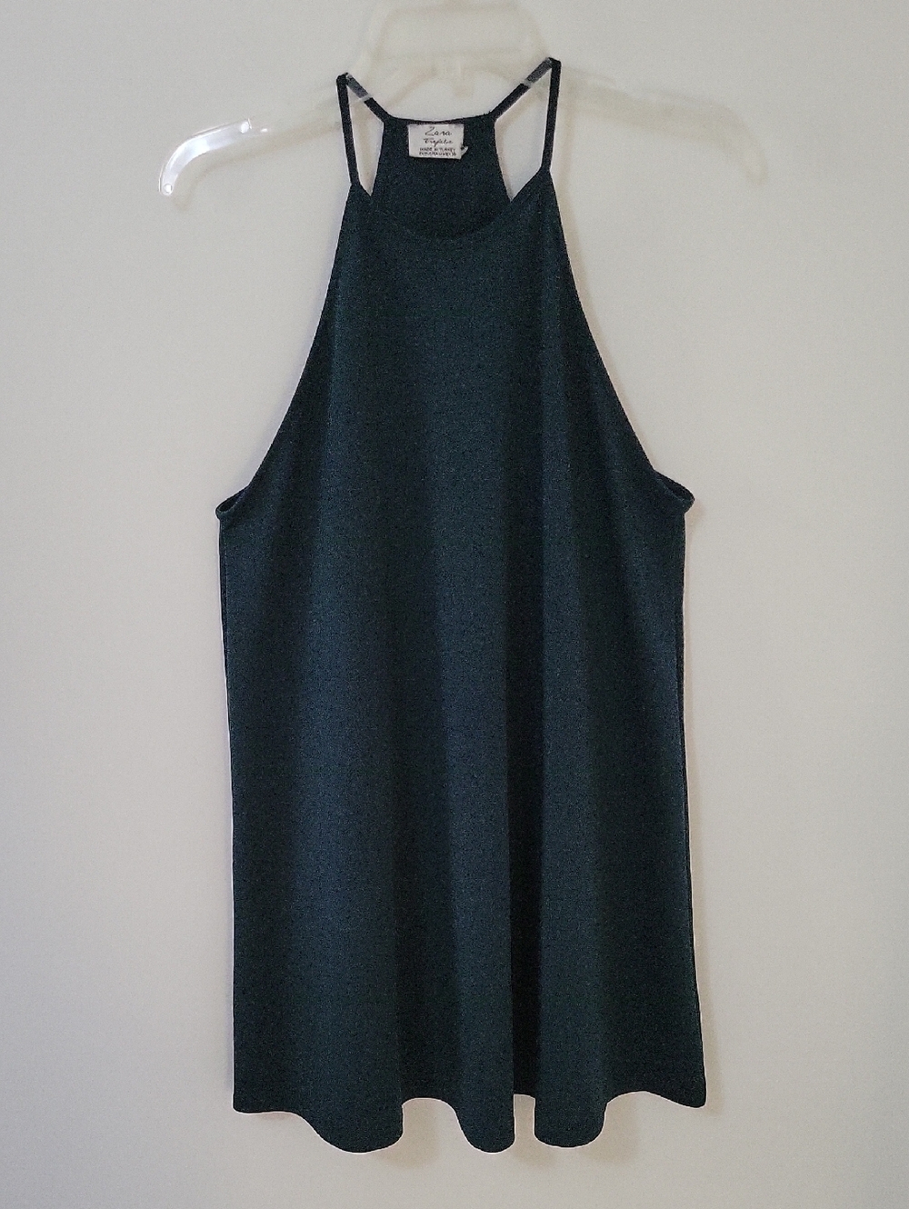 Zara Trafaluc Deep Teal Halter Dress, Size Medium